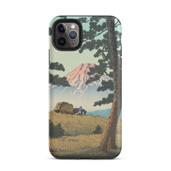 Evening at Tago Bay - Hasui Kawase Iphone Case, 11 Pro Max / Matte, Phone Case Japanese Landscape Mount Fuji Pine Trees