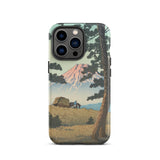 Evening at Tago Bay - Hasui Kawase Iphone Case, 13 Pro / Matte, Iphone Case Japanese Landscape Design Mount Fuji Pine