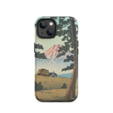 Evening at Tago Bay - Hasui Kawase Iphone Case, 14 / Matte, Iphone Case Scenic Landscape Design Mount Fuji Pine