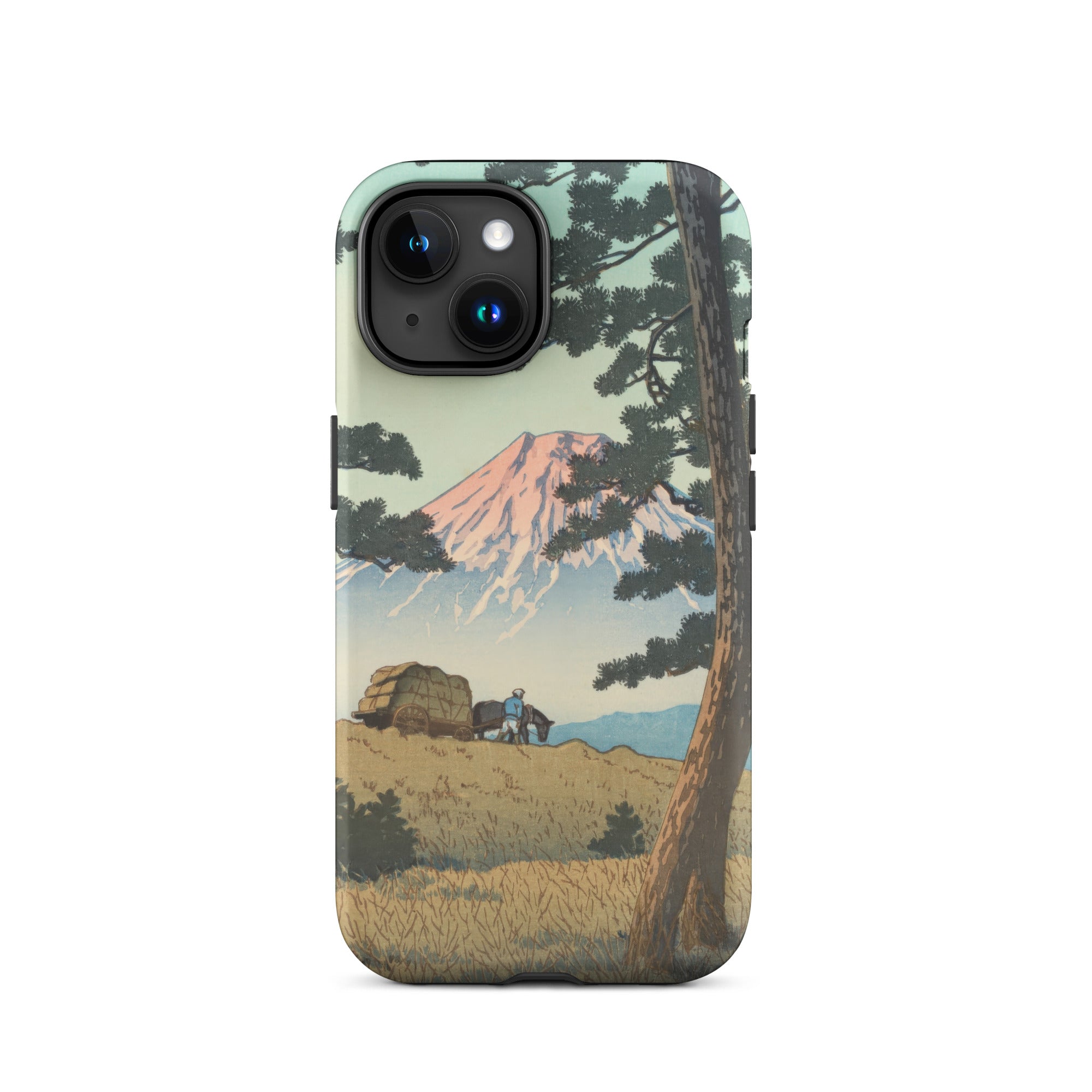 Evening at Tago Bay Hasui Kawase Iphone Case, 15 / Matte, Iphone Scenic Phone Case Mountain Trees Person