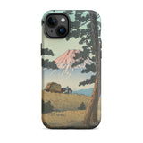 Evening at Tago Bay - Hasui Kawase Iphone Case, 15 Plus / Matte, Smartphone Case Japanese Landscape Design Mountain Pine Tree