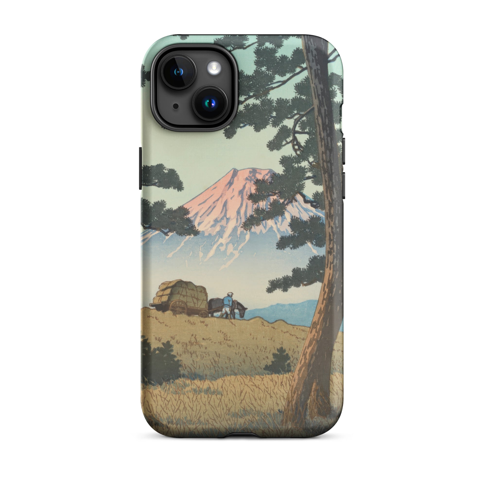 Evening at Tago Bay Hasui Kawase Iphone Case, 15 Plus / Matte, Smartphone Case Japanese Landscape Design Mountain Pine Tree