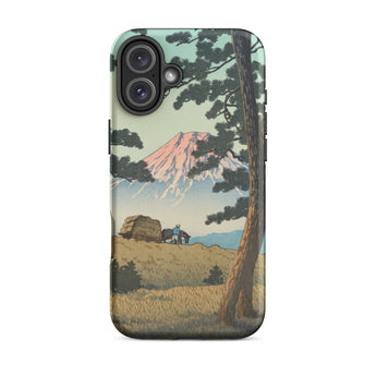 Evening at Tago Bay - Hasui Kawase Iphone Case, 16 Plus / Matte, Phone Case Traditional Japanese Landscape Painting Mount Fuji