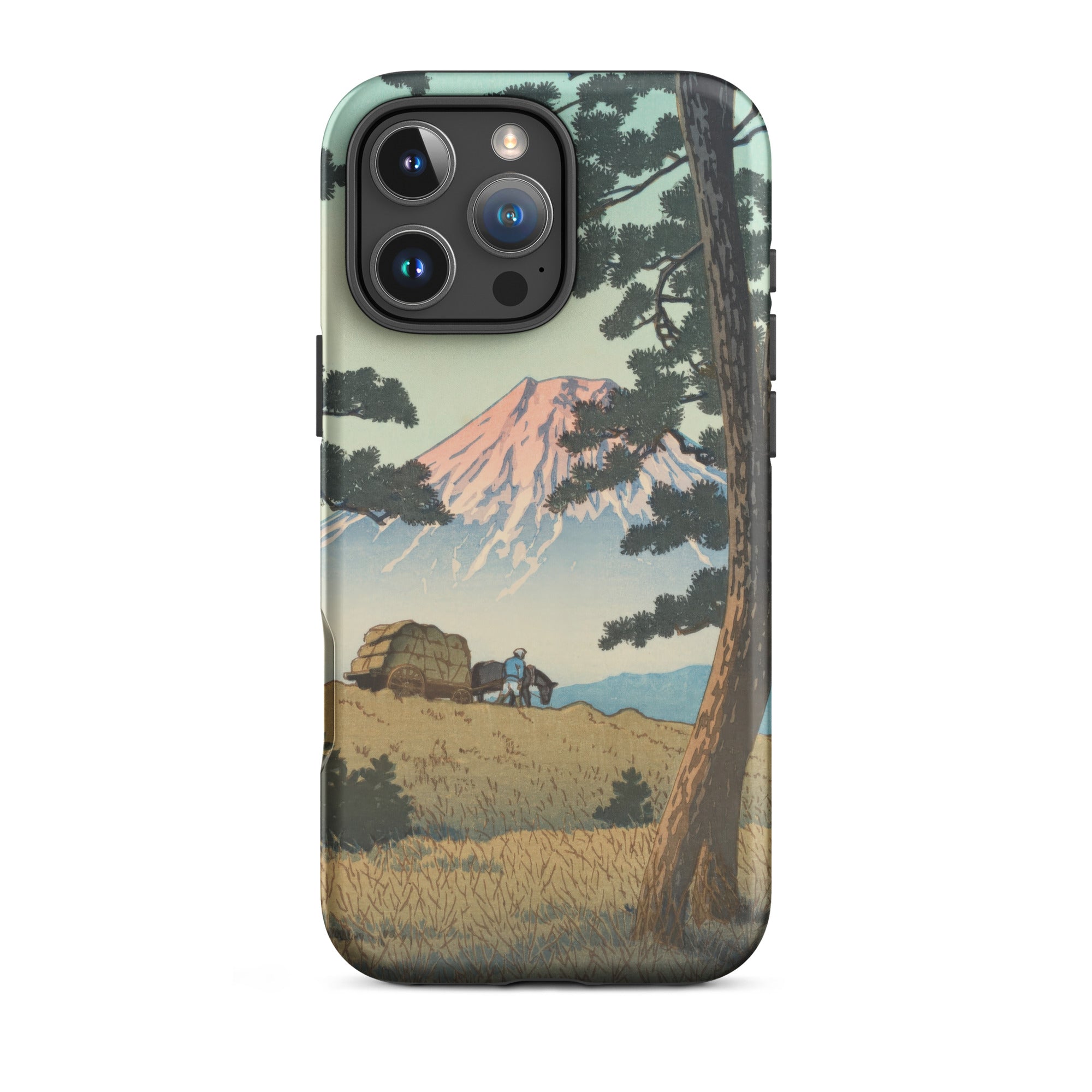 Evening at Tago Bay Hasui Kawase Iphone Case, 16 Pro Max / Matte, Iphone Scenic Landscape Case Mount Fuji