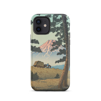 Evening at Tago Bay - Hasui Kawase Phone Case Iphone 12 / Matte Iphone 13 Scenic Landscape Phone Case Mount Fuji Rises, Hasui Kawase, Kawase