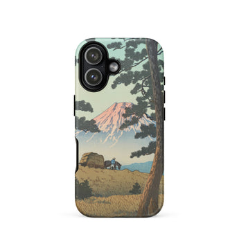 Evening at Tago Bay - Hasui Kawase Phone Case Iphone 17 / Matte Iphone 12 Pro Max Case Mountain Landscape Design Mount Fuji Rises, Hasui