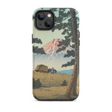 Evening at Tago Bay - Hasui Kawase Phone Case Iphone 14 Plus / Matte Iphone Case Scenic Japanese Landscape Painting Mount Fuji Rises, Hasui