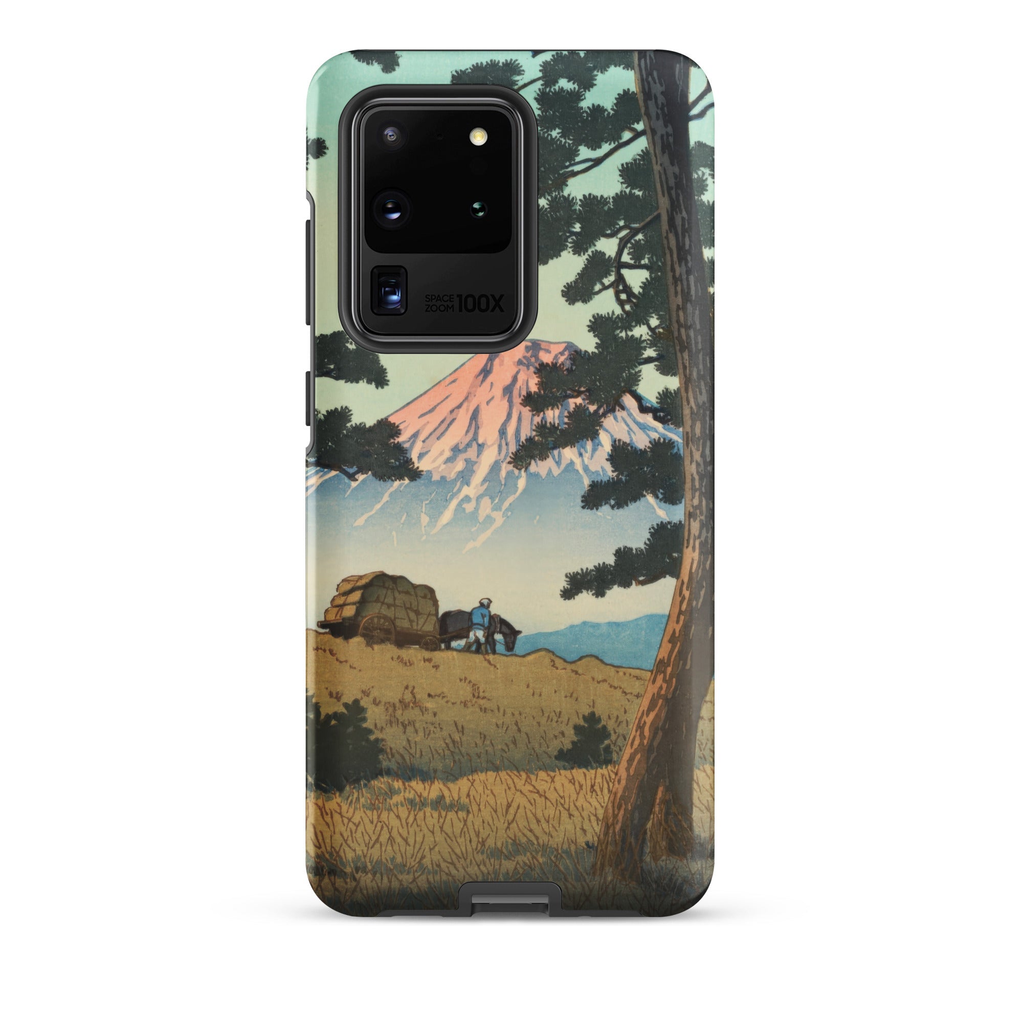 Evening at Tago Bay Hasui Kawase Samsung Case, Galaxy S20 Ultra / Matte, Phone Case Japanese Landscape Painting Mount Fuji Person
