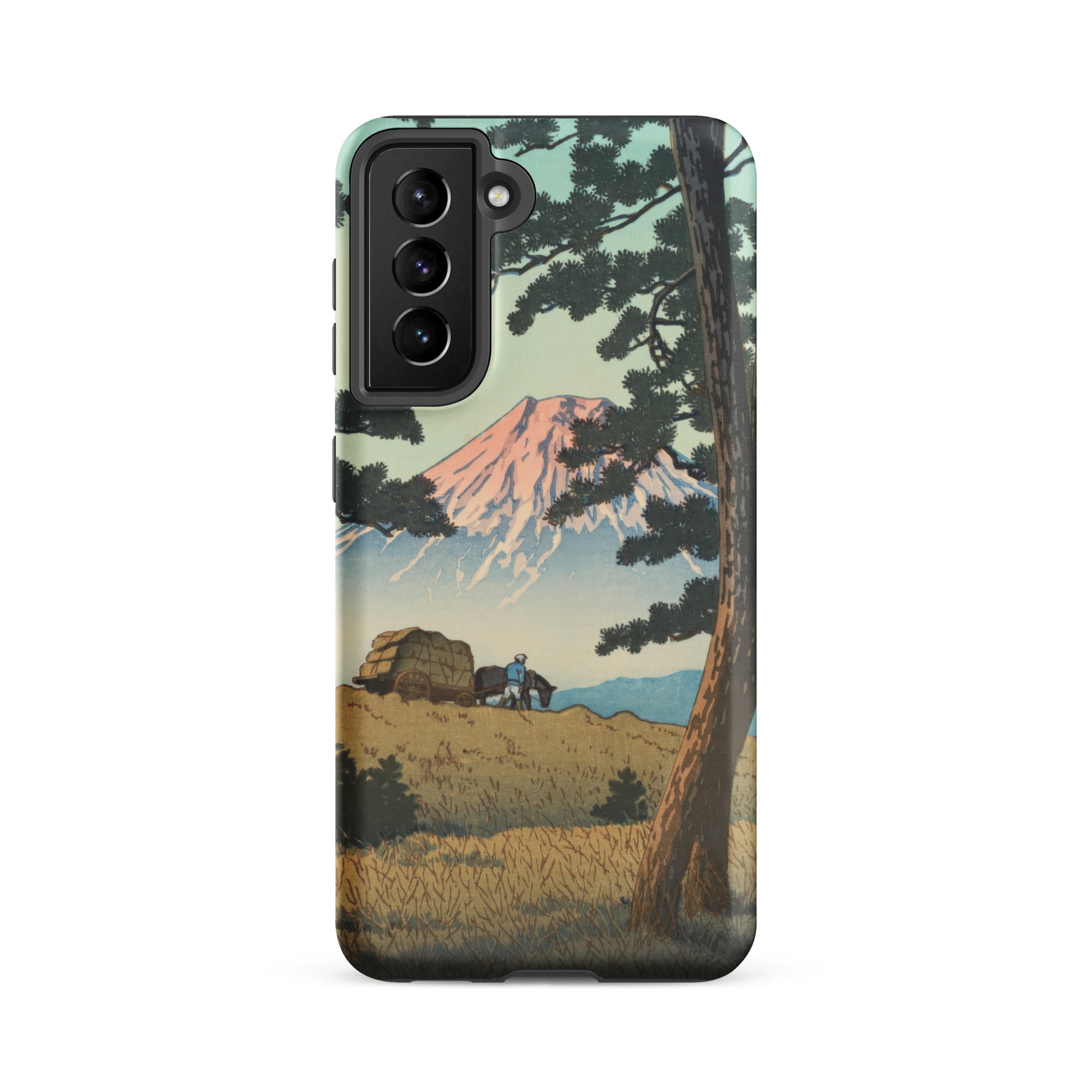 Evening at Tago Bay Hasui Kawase Samsung Case, Galaxy S21 Fe / Matte, Phone Case Japanese Landscape Painting Mount Fuji Person