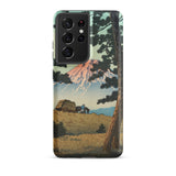 Evening at Tago Bay - Hasui Kawase Samsung Case, Galaxy S21 Ultra / Matte, Phone Case Japanese Landscape Design Mount Fuji Person