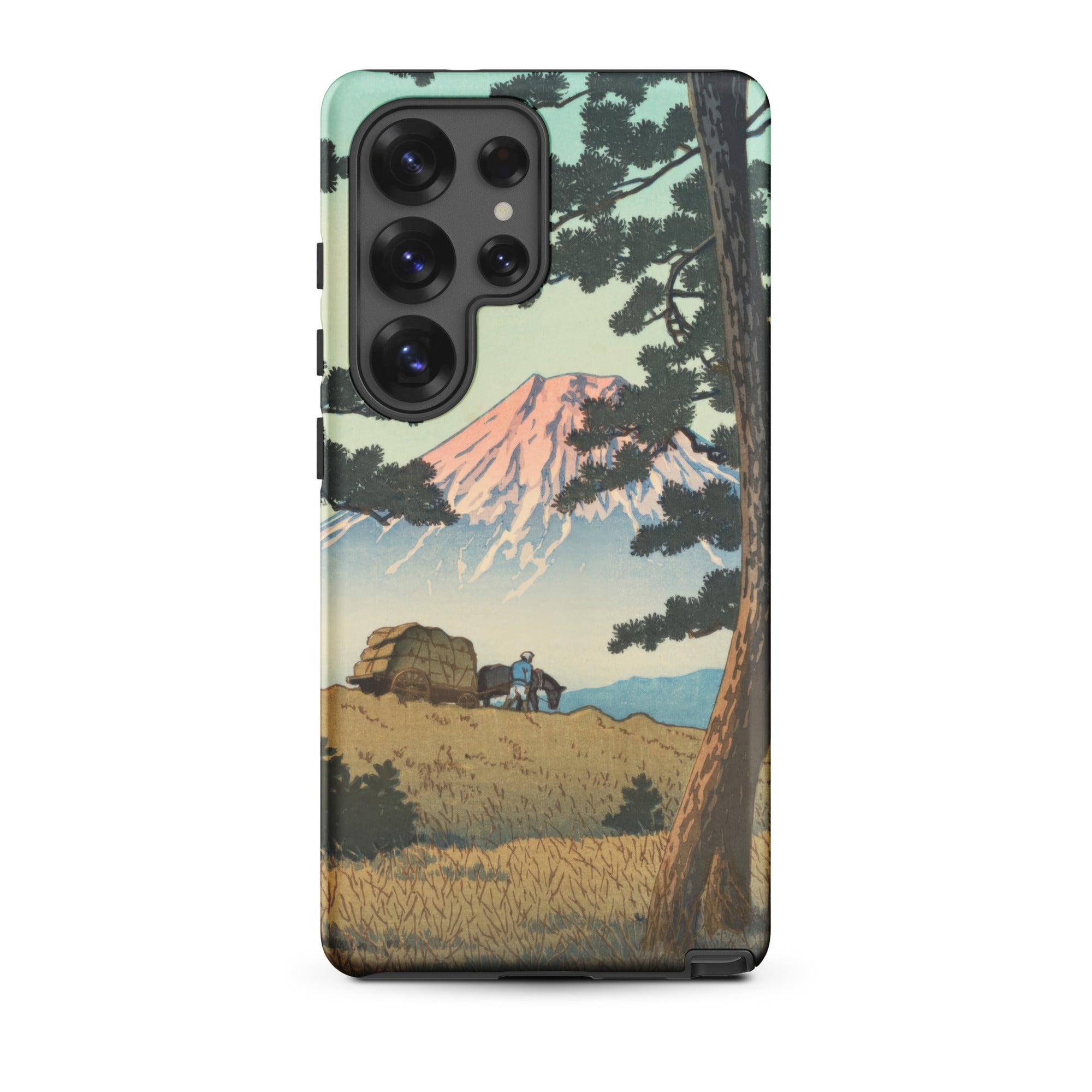Evening at Tago Bay Hasui Kawase Samsung Case, Galaxy S25 Ultra / Matte, Smartphone Case Landscape Art Print Mount Fuji