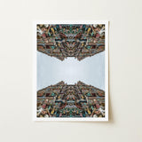 Every Deity - South Indian Temple Op Art Print / Canvas Framed Photograph Vibrant Intricately Carved Facade Detailed Architecture,