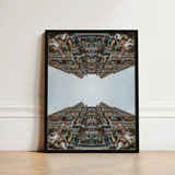 Framed Photograph Vibrant Intricately Carved Temple Facade Detailed South Indian Architecture, Mind-bending Photography Print, Trippy