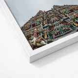 Vibrant Intricately Detailed Photograph South Indian Temple Gopuram Architecture, Mind-bending Photography Print, Trippy