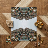 Every Deity - South Indian Temple Op Art Print / Canvas Vibrant Intricately Detailed Print Temple’s Ornate Facade Rich South Indian Temple