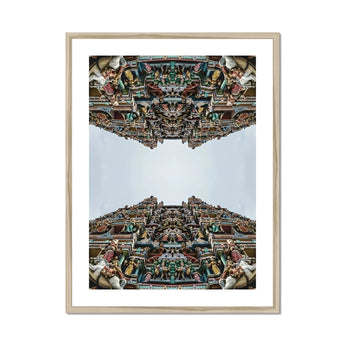Every Deity - South Indian Temple Op Art Print, Mirrored Architectural Ornate Hindu Temple Intricate Carvings Sculptures