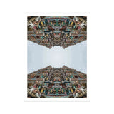 Every Deity - South Indian Temple Op Art Print, Mirrored Architectural Ornate Hindu Temple Intricate Carvings Sculptures