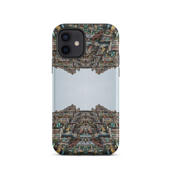 Every Deity - Trippy South Indian Temple Iphone Case, 12 / Matte, Phone Case Mirrored Temple Design