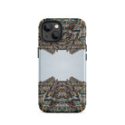 Every Deity Trippy South Indian Temple Iphone Case, 14 / Matte, Phone Case Mirrored Temple Design