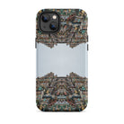 Every Deity Trippy South Indian Temple Iphone Case, 14 Plus / Matte, Phone Case Mirrored Temple Design