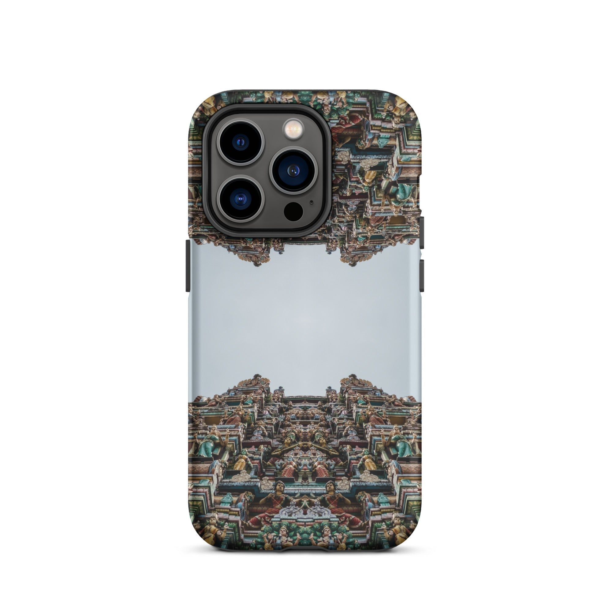 Every Deity Trippy South Indian Temple Iphone Case, 14 Pro / Matte, Temple Themed Smartphone Case