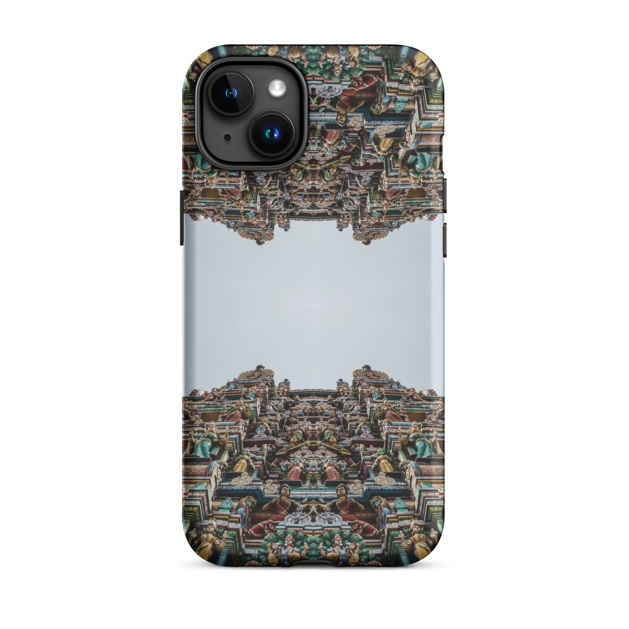 Every Deity Trippy South Indian Temple Iphone Case, 15 Plus / Matte, Phone Case Temple Design