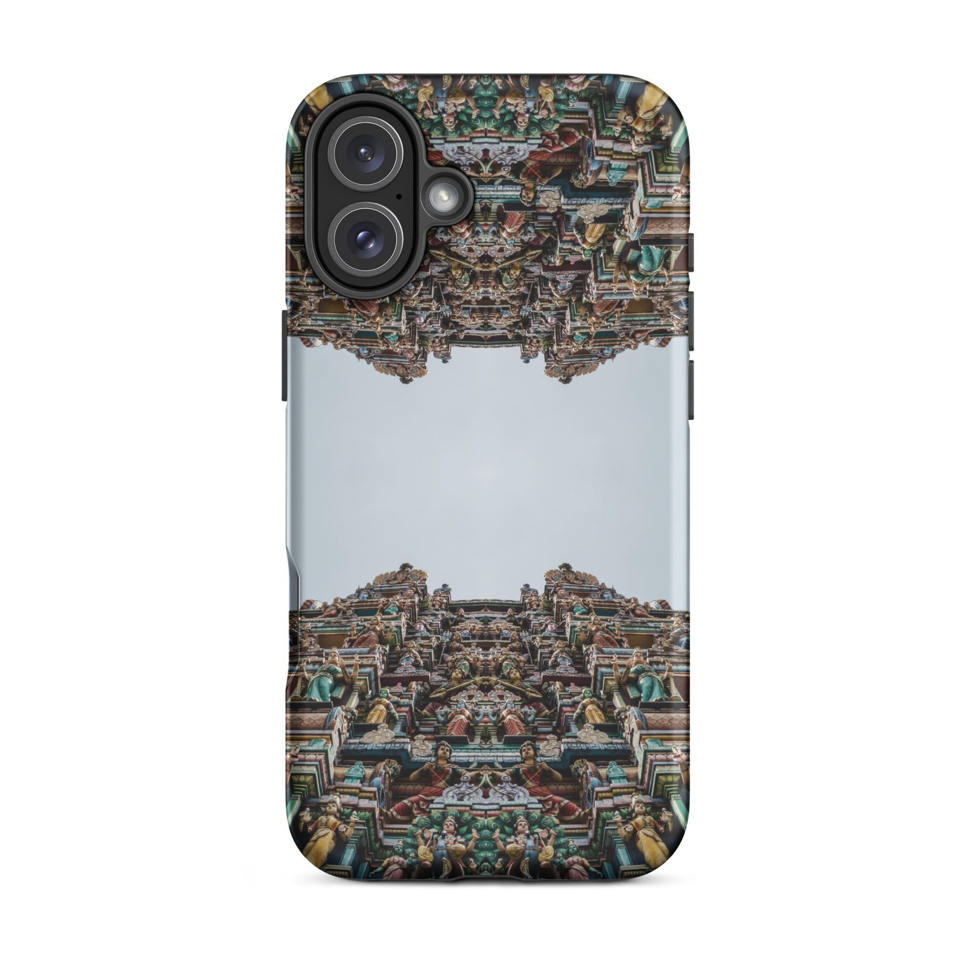 Every Deity Trippy South Indian Temple Iphone Case, 16 Plus / Matte, Phone Case Temple Facade Design