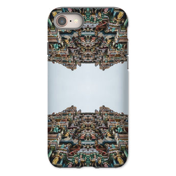 Every Deity - Trippy South Indian Temple Iphone Case, 8 / Matte, Phone Case Symmetrical Design Intricate Hindu Temple Architecture