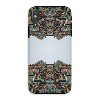 Every Deity - Trippy South Indian Temple Iphone Case, Xs / Matte, Phone Case Symmetrical Design Ornate Hindu Temple Structure