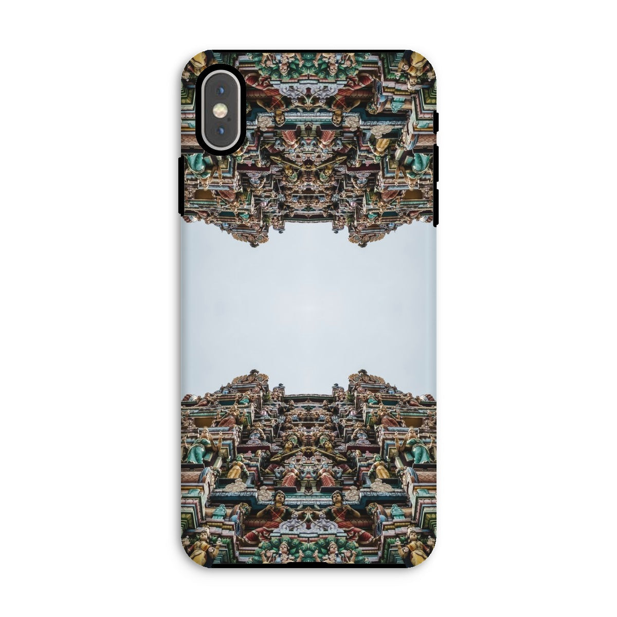 Every Deity Trippy South Indian Temple Iphone Case, Xs Max / Matte, Phone Case Symmetrical Design Ornate Temple Architecture