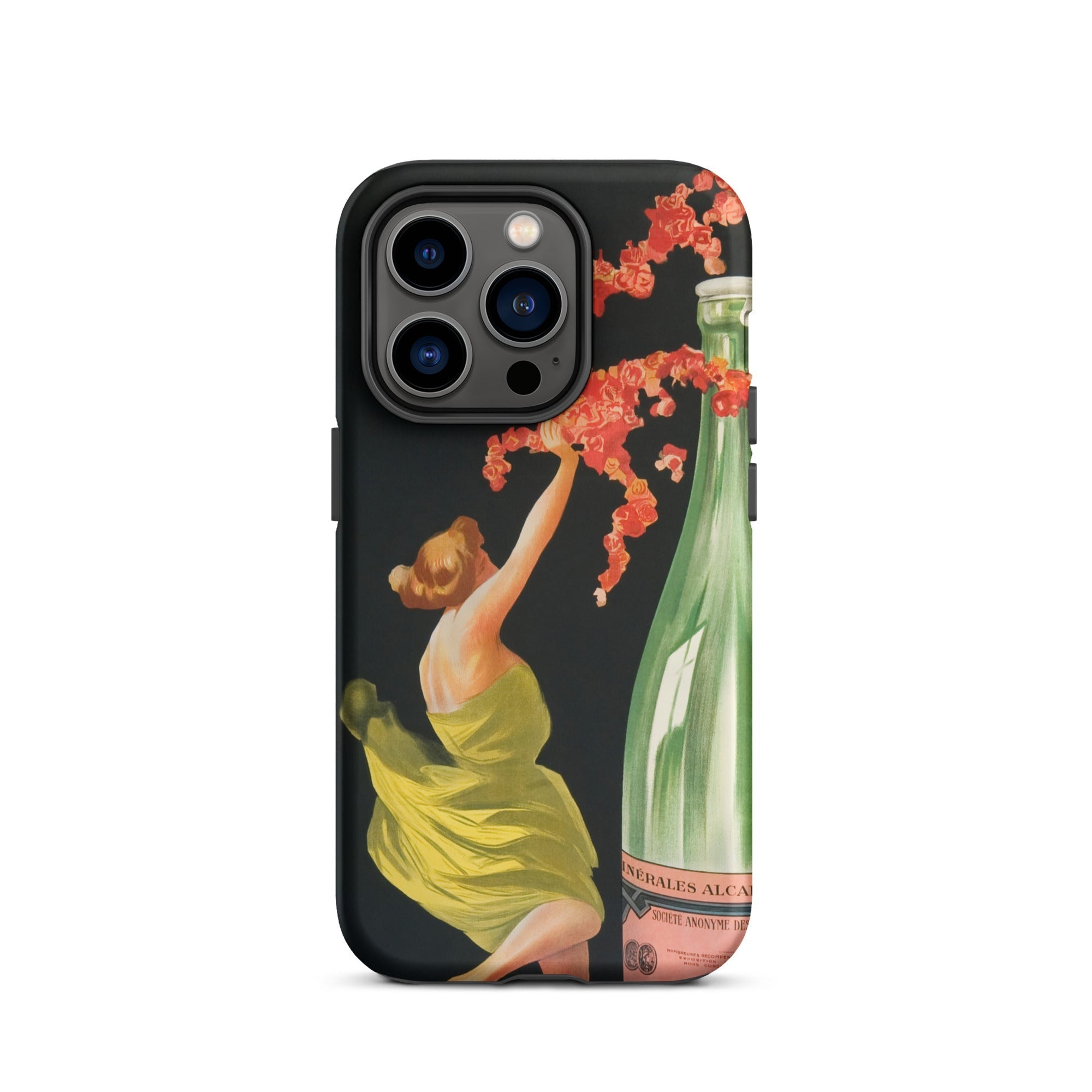 Evian Cachat Water Nymphs Leonetto Cappiello Iphone Case, 14 Pro / Matte, Black Phone Case Vintage Art