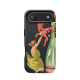 Evian-cachat Water Nymphs - Leonetto Cappiello Phone Case Iphone 17 Air / Matte Champagne Bottle Phone Case Green Glass Pink Label Leonetto