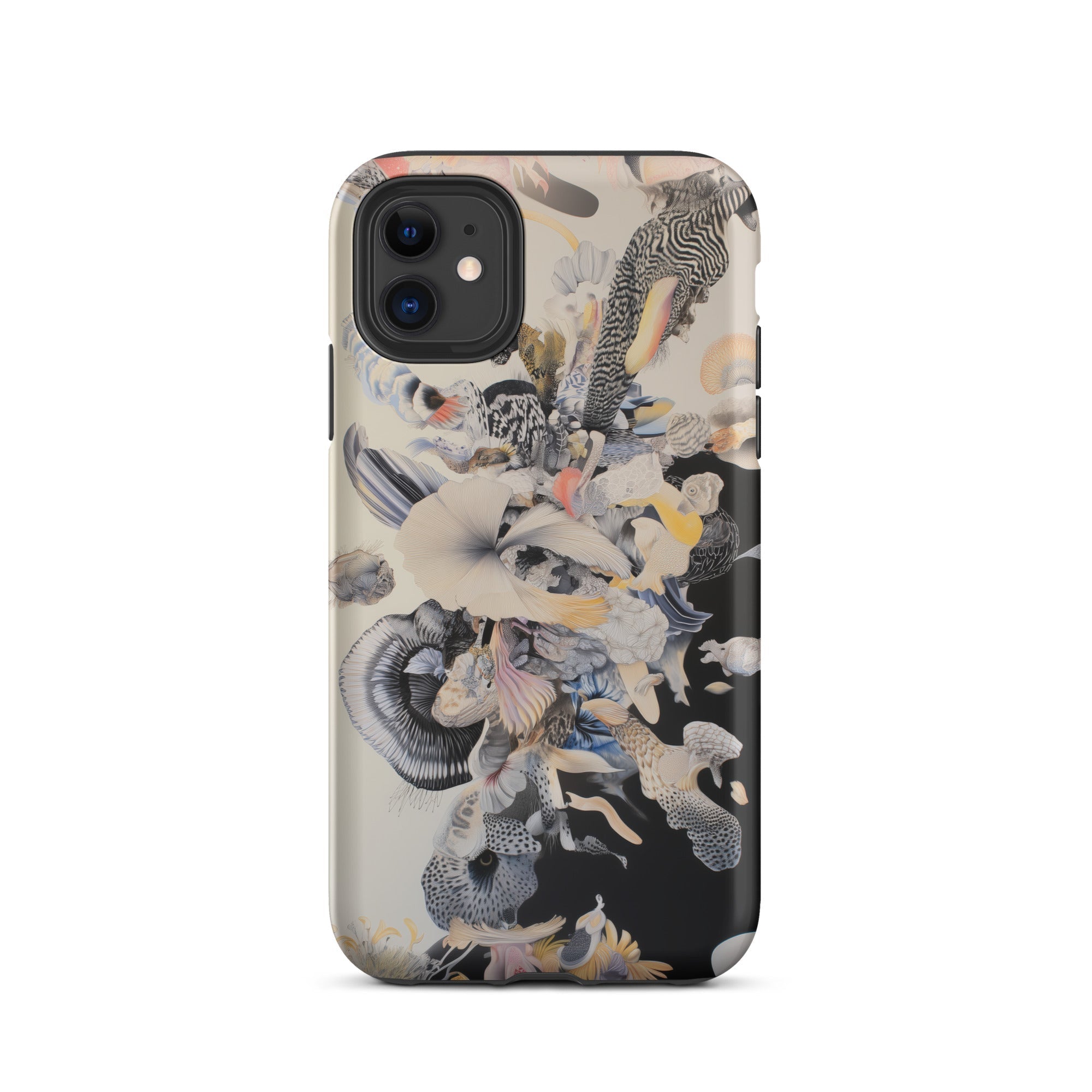 Evolution Surreal Botanical Art Iphone Case, Abstract Patterned Phone Case