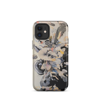 Evolution - Surreal Botanical Art Phone Case Iphone 12 Mini / Matte Abstract Patterned Phone Case Surreal Botanical Art, Darwin Dreamed,