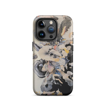 Evolution - Surreal Botanical Art Phone Case Iphone 15 Pro / Matte Abstract Patterned Phone Case Surreal Botanical Art, Darwin Dreamed, Art