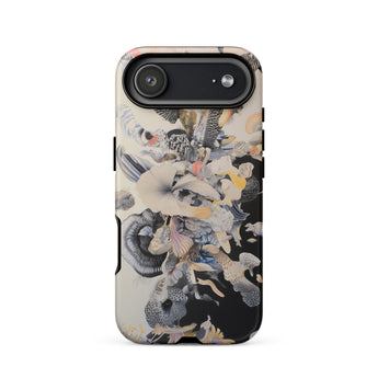 Evolution - Surreal Botanical Art Phone Case Iphone 17 Air / Matte Iphone 12 Case Abstract Floral Design Black White Surreal Botanical Art,