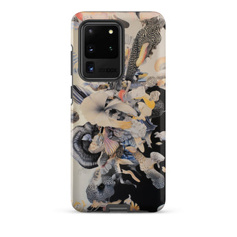 Evolution - Surreal Botanical Art Phone Case Samsung Galaxy S20 Ultra / Matte Vibrant Abstract Phone Case Dynamic Collage Stylized Animals