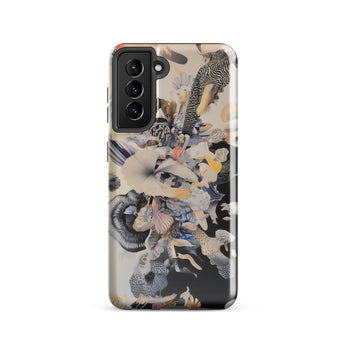 Evolution - Surreal Botanical Art Phone Case Samsung Galaxy S21 / Gloss Vibrant Abstract Phone Case Dynamic Collage Stylized Animals