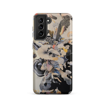 Evolution - Surreal Botanical Art Phone Case Samsung Galaxy S21 / Matte Vibrant Abstract Phone Case Dynamic Collage Surreal Animal