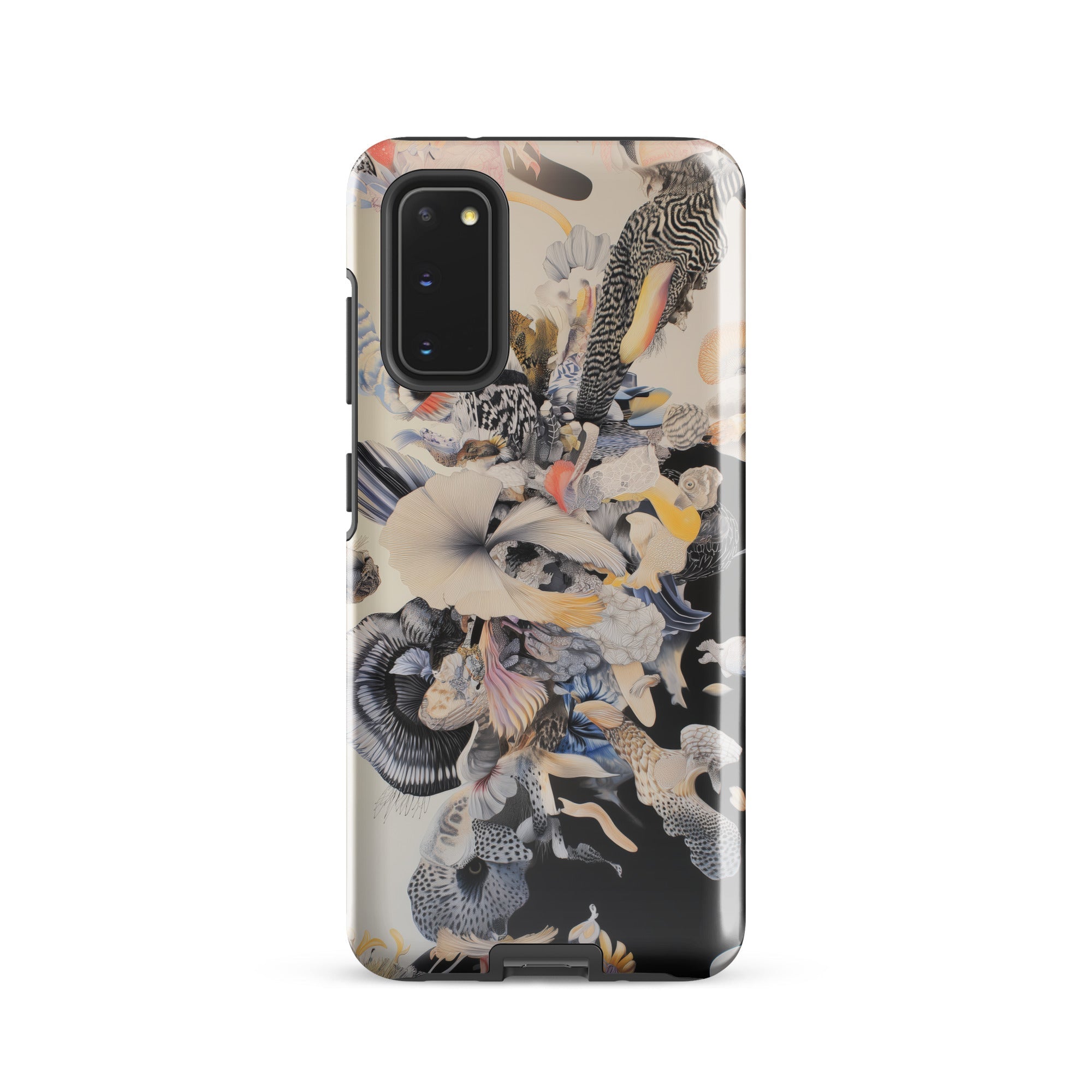 Evolution Surreal Botanical Art Samsung Case, Galaxy S20 / Gloss, Smartphone Case Abstract Multicolored Floral Organic Pattern
