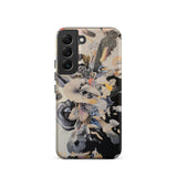 Evolution - Surreal Botanical Art Samsung Case, Galaxy S22 / Matte, Smartphone Case Abstract Organic Pattern Shades Black White