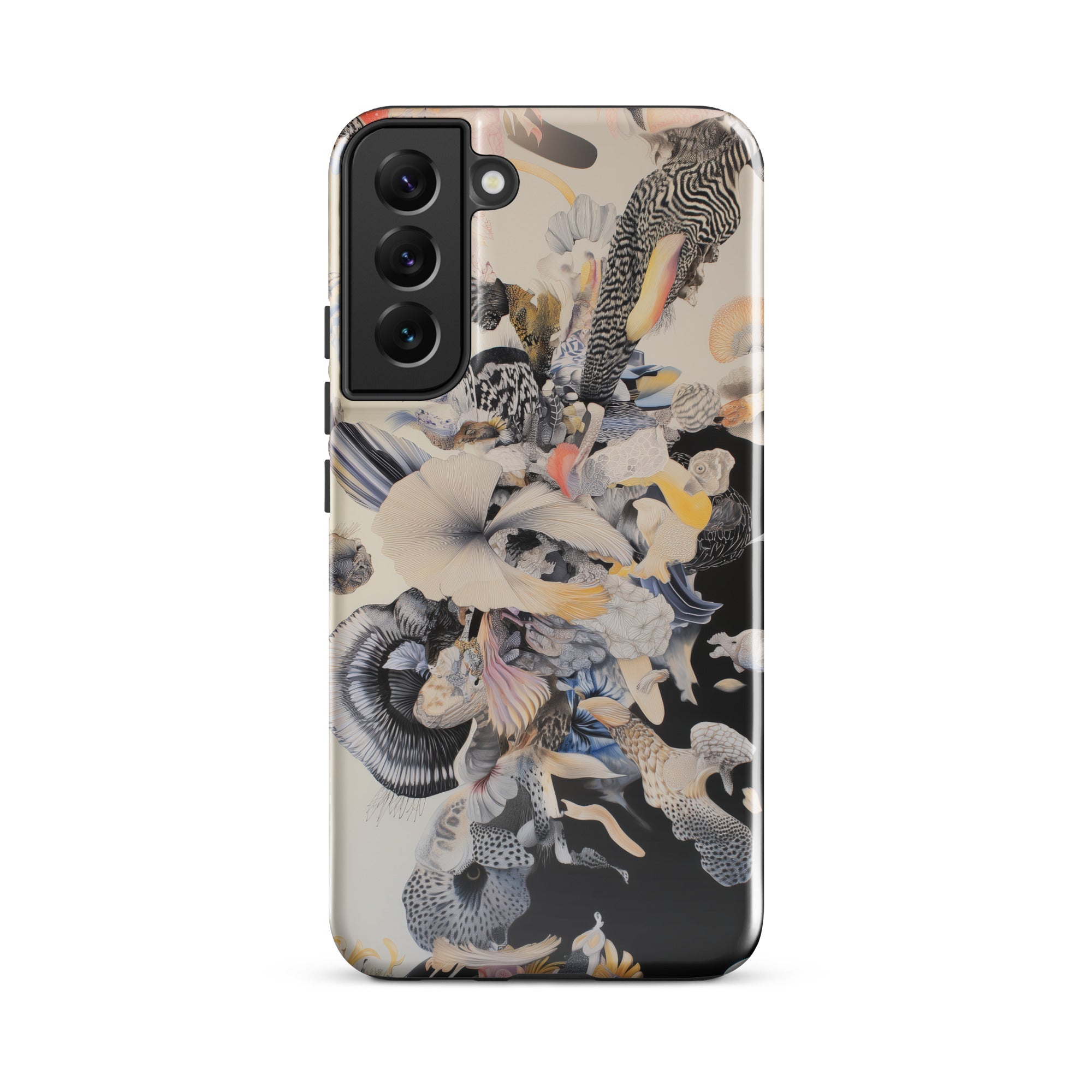 Evolution Surreal Botanical Art Samsung Case, Galaxy S22 Plus / Gloss, Smartphone Case Abstract Organic Colorful Pattern