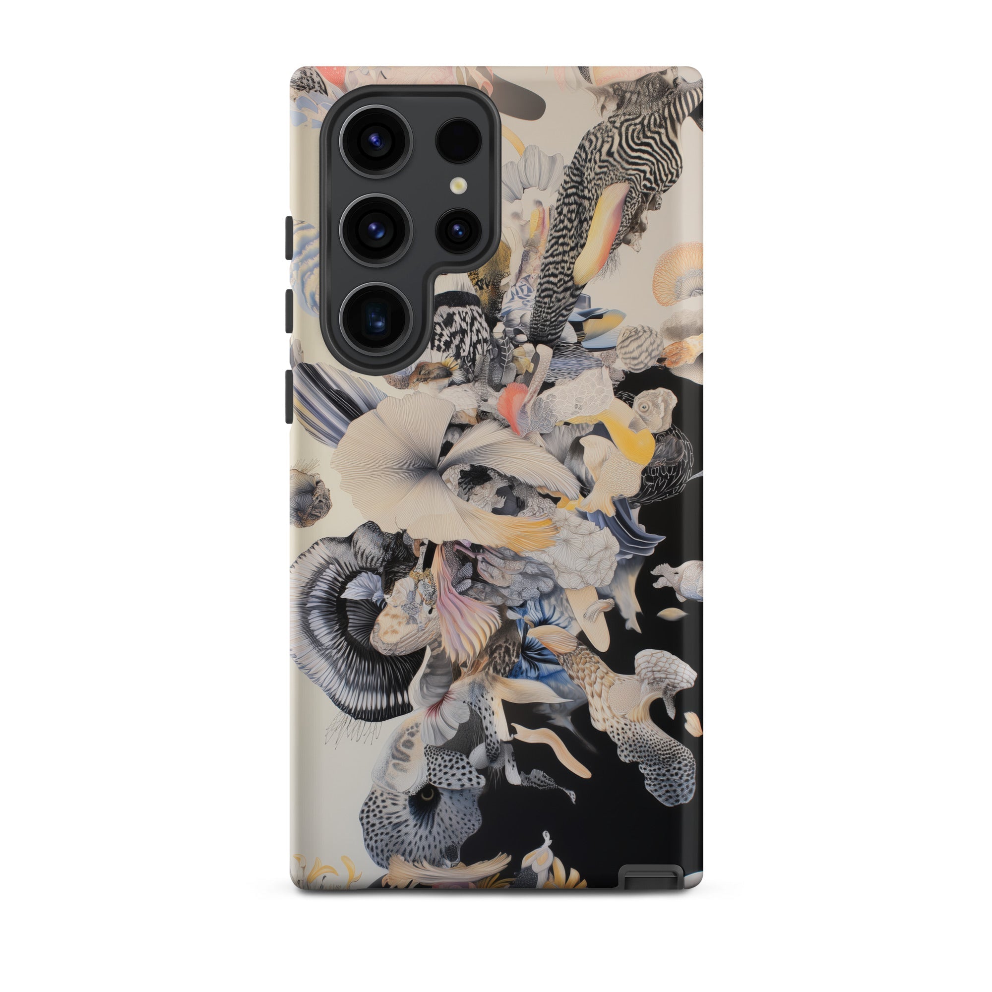 Evolution Surreal Botanical Art Samsung Case, Galaxy S23 Ultra / Matte, Phone Case Camera Cutout Abstract Organic Pattern Light