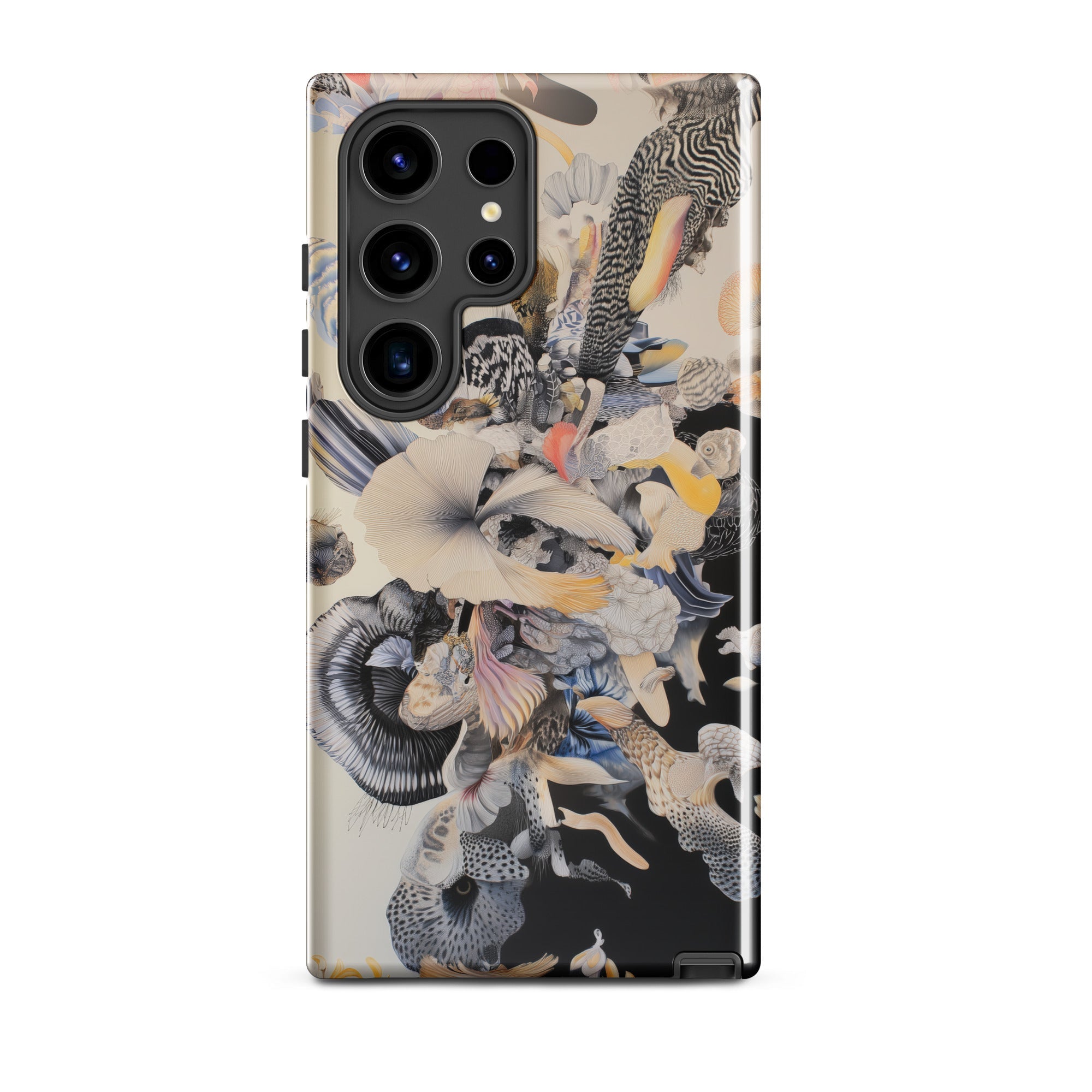 Evolution Surreal Botanical Art Samsung Case, Galaxy S24 Ultra / Gloss, Smartphone Case Abstract Organic Pattern Muted Colors