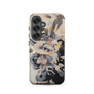 Evolution Surreal Botanical Art Samsung Case, Galaxy S25 / Matte, Phone Case Abstract Organic Pattern Muted Dark Tones