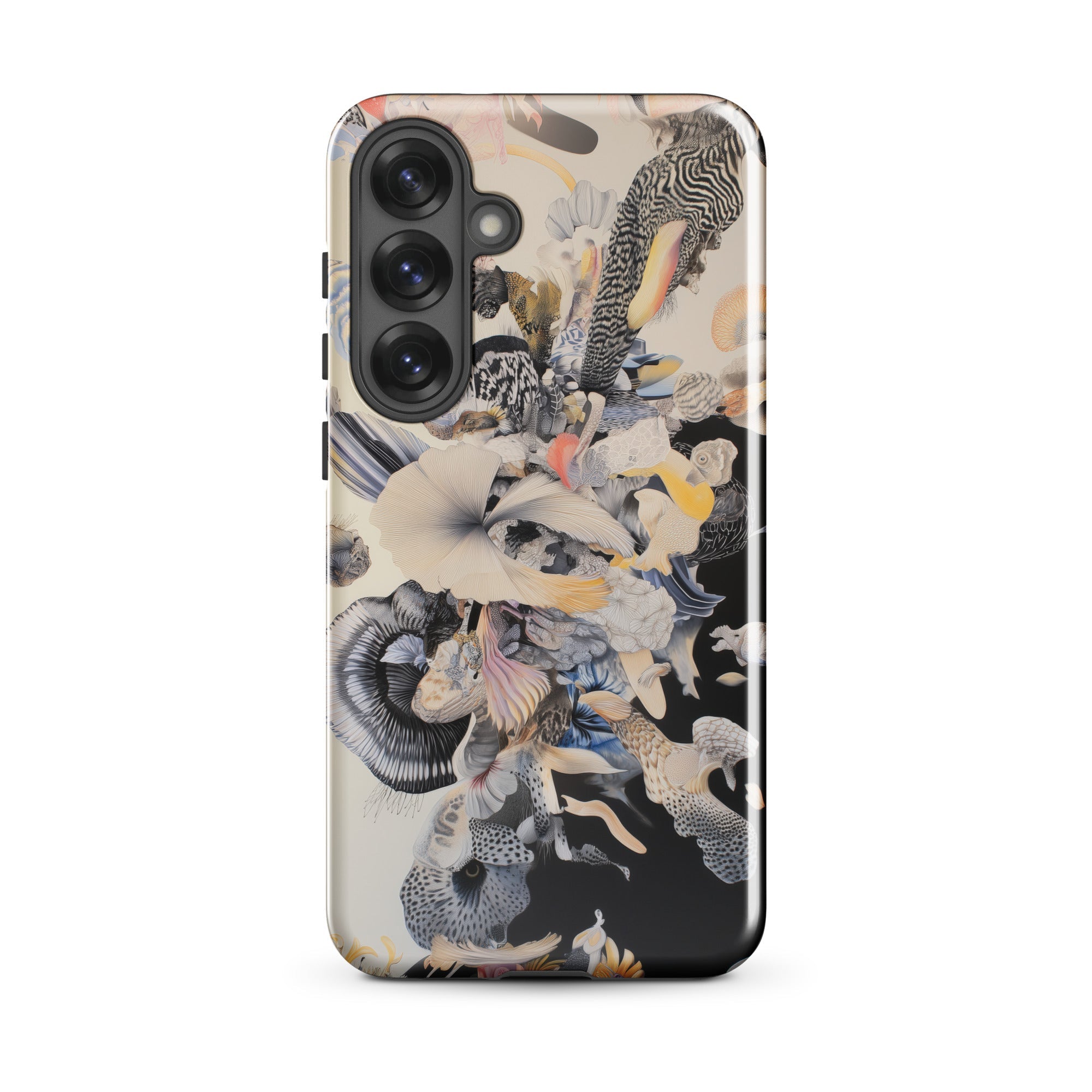 Evolution Surreal Botanical Art Samsung Case, Galaxy S25 Plus / Gloss, Smartphone Decorative Case Abstract Organic Pattern