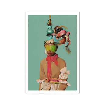 Eye Candy - Avant Garde Fashion Art Print, 20x30’’ / 51x76cm / Unframed, Abstract Portrait Elaborate Headwear