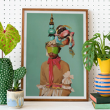 Eye Candy - Avant Garde Fashion Art Print, Framed Portrait Art Print