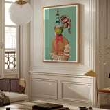 Eye Candy - Avant Garde Fashion Art Print, Framed Portrait Person Headdress