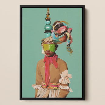 Eye Candy Avant Garde Fashion Framed Canvas, Framed Portrait Painting